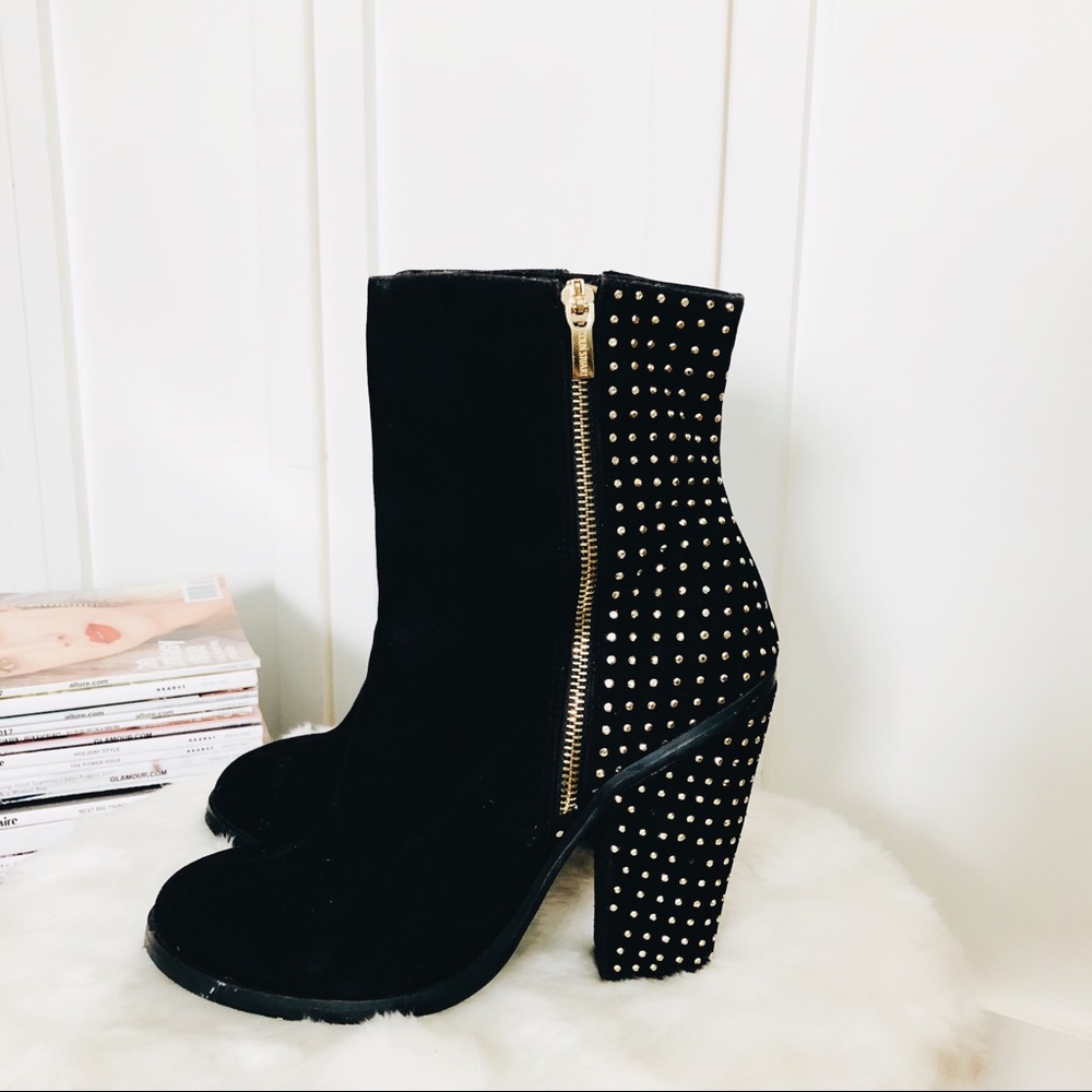 Faux suede boots